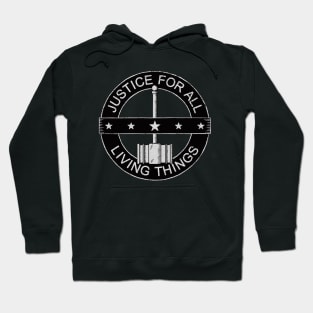 Justice For All Living Things Logo Design Hoodie